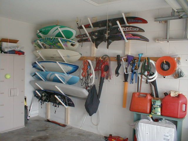 DIY Wakeboard Rack
 wakeboard storage racks for garage