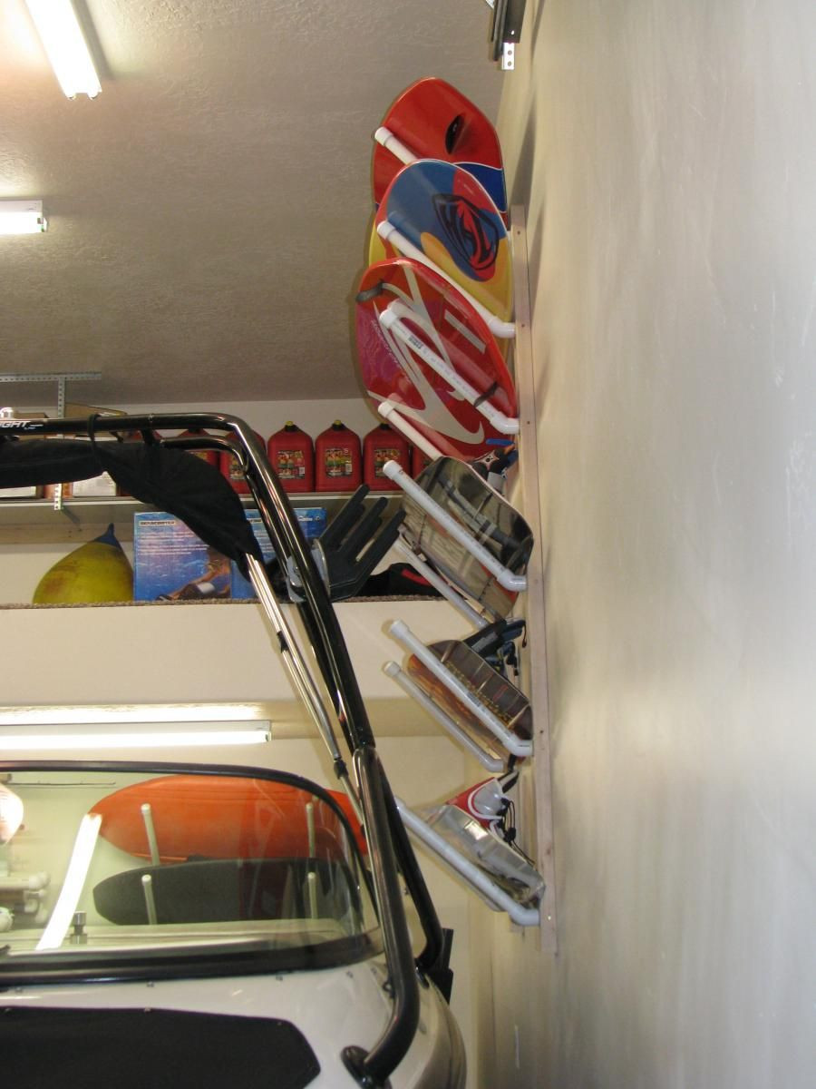DIY Wakeboard Rack
 wakeboard surfboard storage racks for the garage
