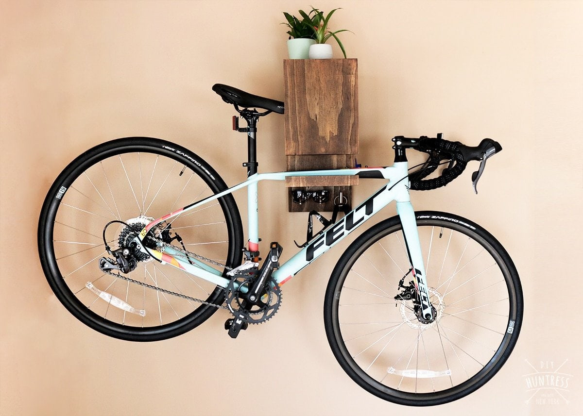 DIY Wall Bike Rack
 DIY Wall Mounted Bike Rack DIY Huntress