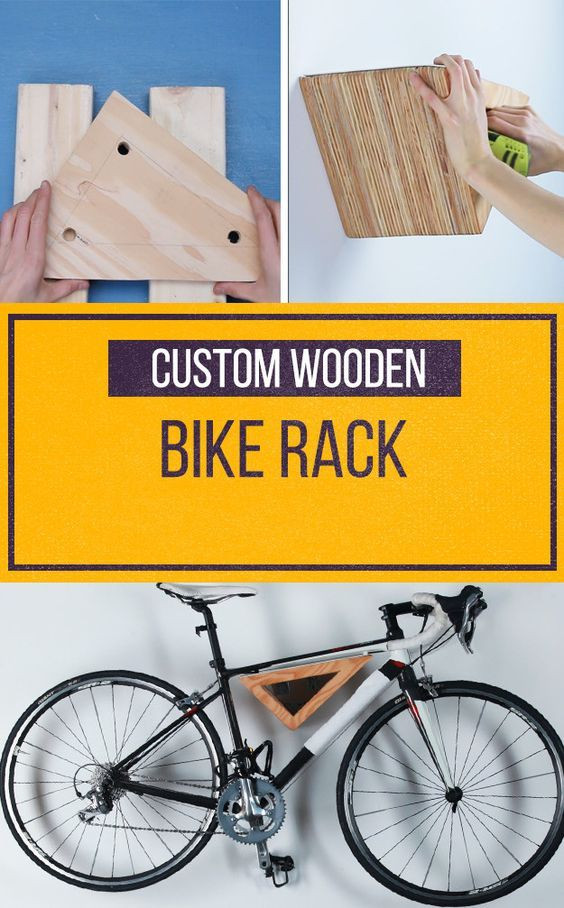 DIY Wall Mounted Bike Rack
 This DIY Wooden Bike Rack Will Look Gorgeous Your Wall