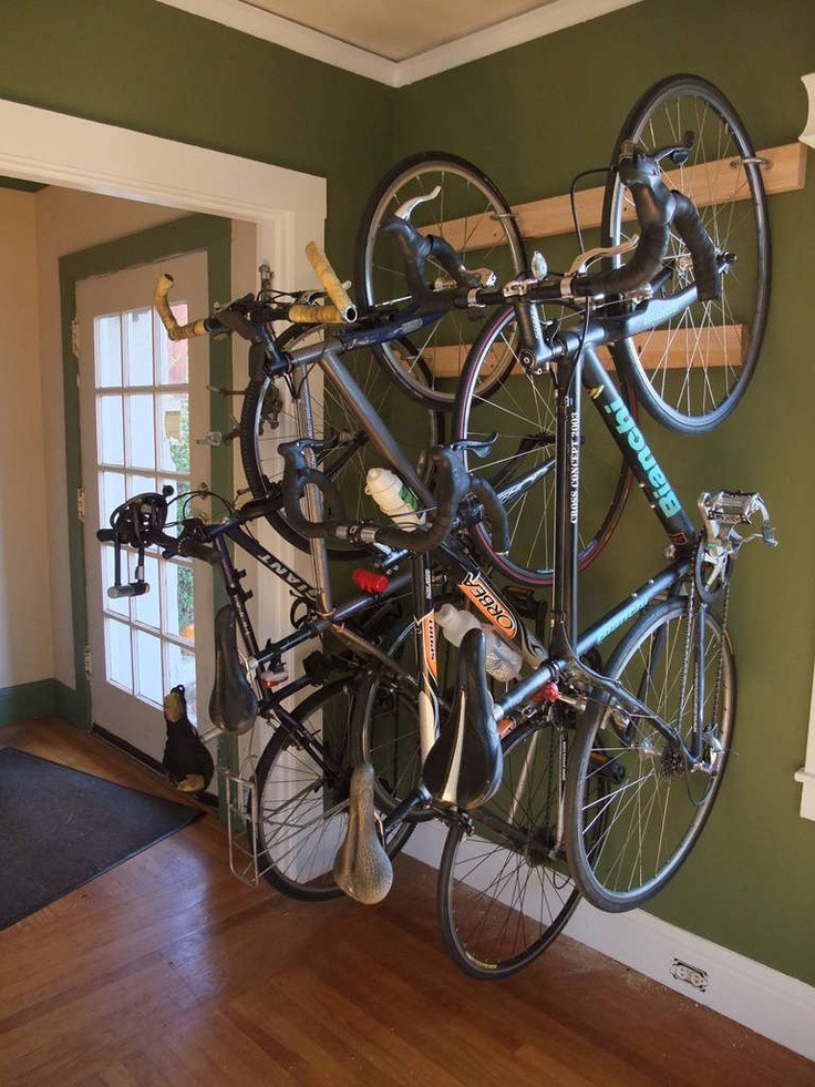 DIY Wall Mounted Bike Rack
 wall mount bike rack
