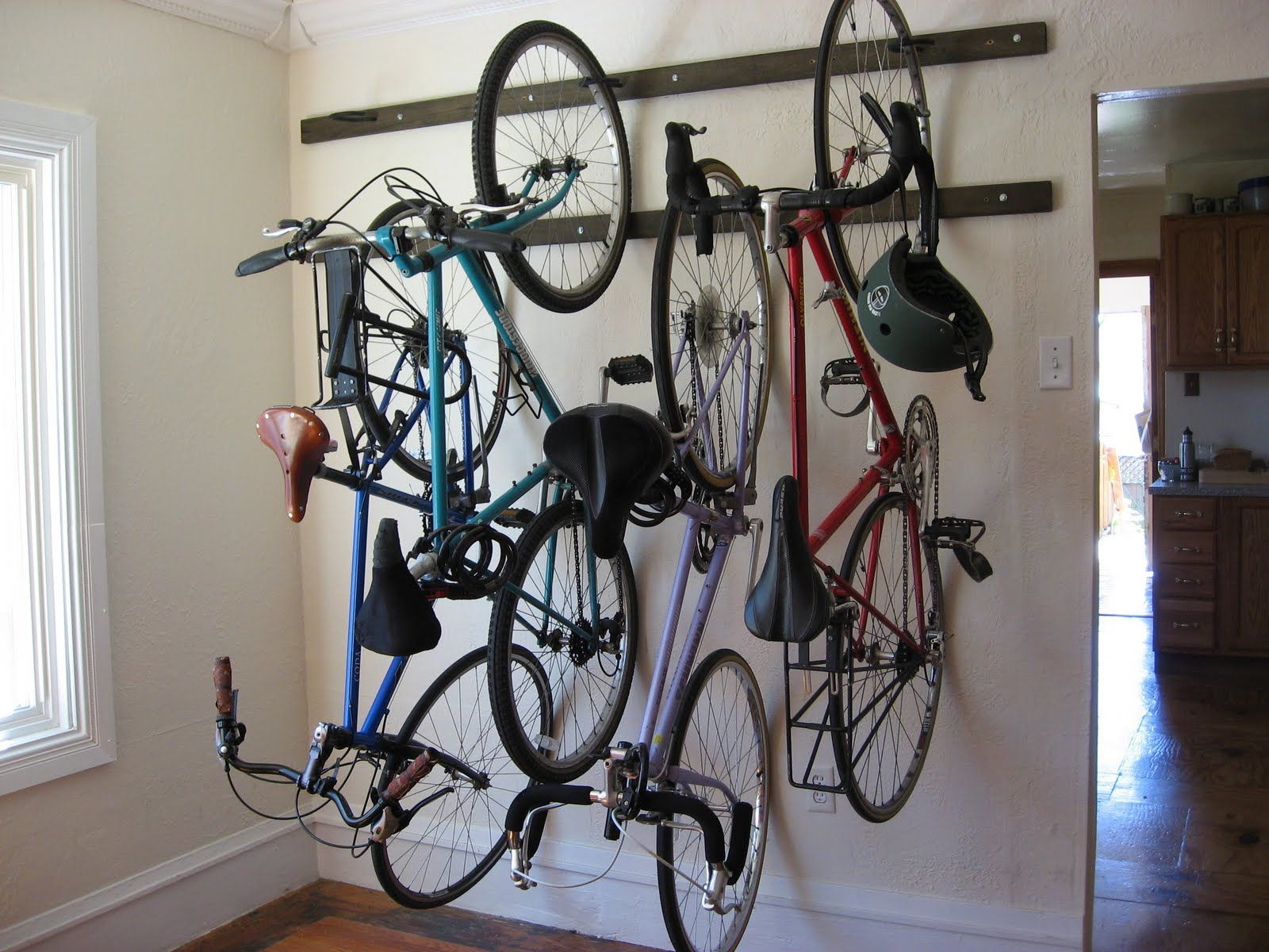 DIY Wall Mounted Bike Rack
 Girl on Bike Post 100 My Brand New Homemade Wall