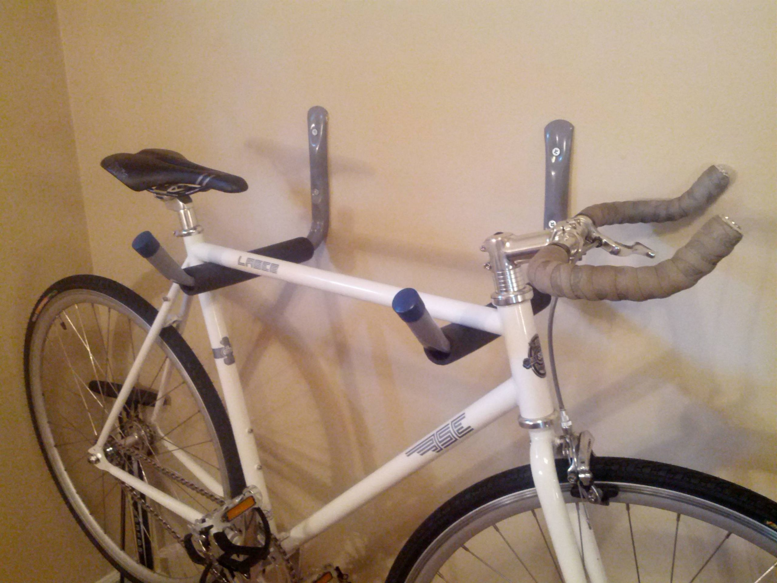 DIY Wall Mounted Bike Rack
 Cheap and simple DIY bike rack All you need is two wall