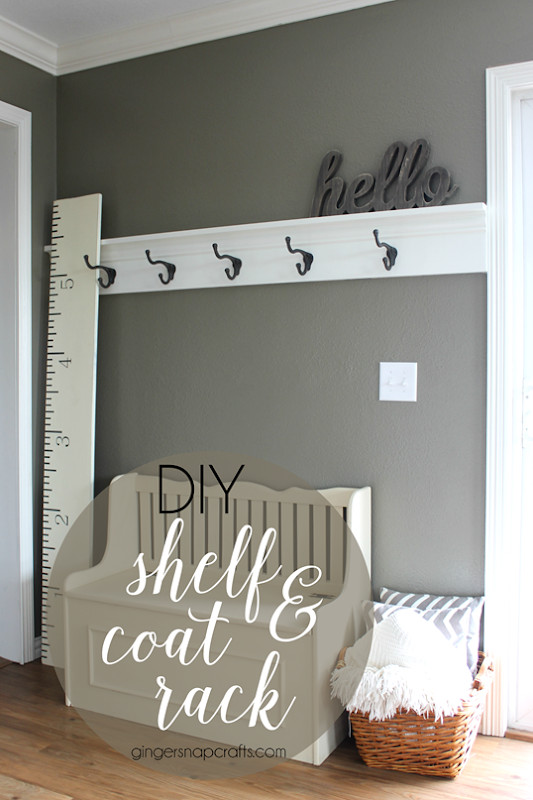 DIY Wall Mounted Coat Rack With Shelf
 Ginger Snap Crafts 8 Beautiful & Creative Ideas & Projects