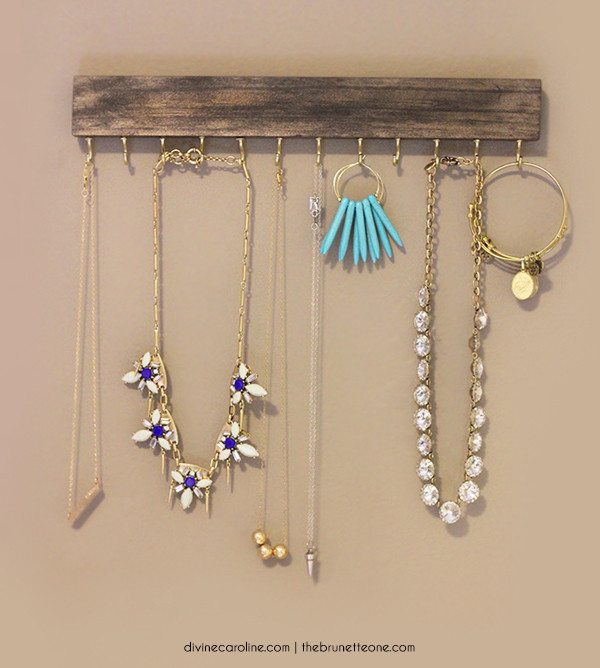 DIY Wall Mounted Jewelry Organizer
 Make Your Own Wall Mounted Jewelry Holder