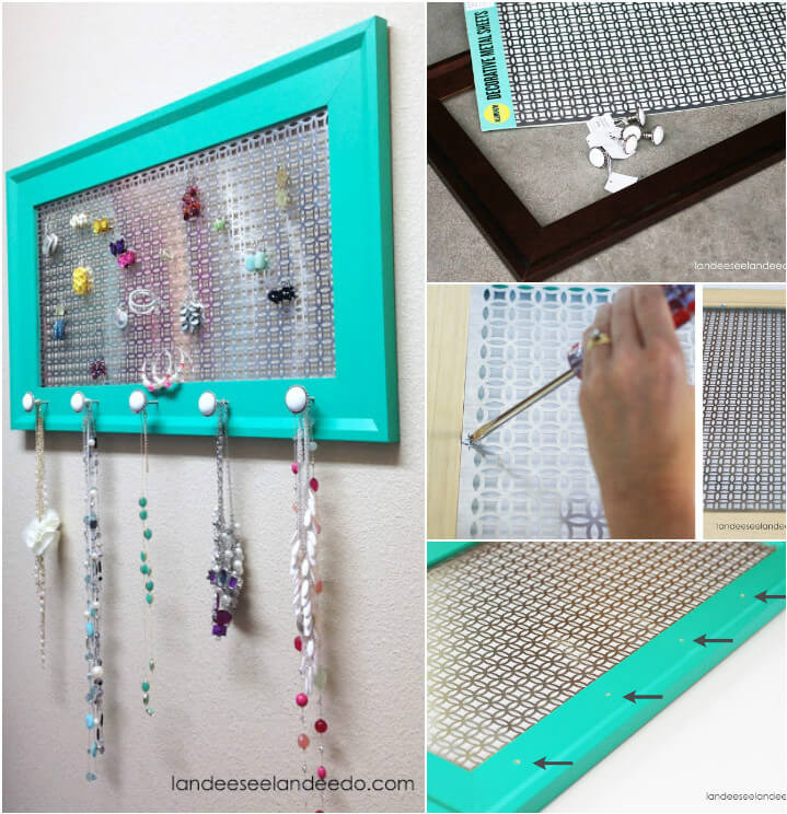 DIY Wall Mounted Jewelry Organizer
 100 DIY Jewelry Organizers & Storage Ideas Full