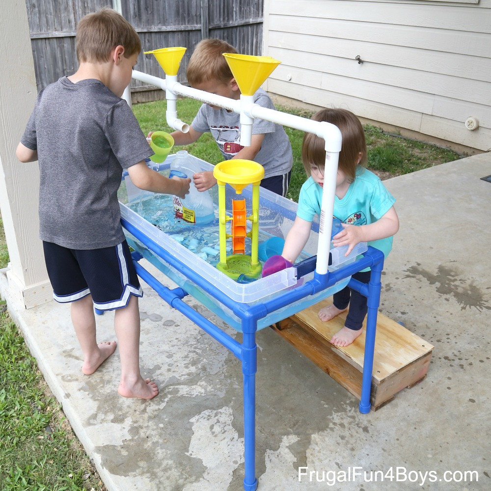 DIY Water Table For Kids
 How to Make a PVC Pipe Sand and Water Table Frugal Fun
