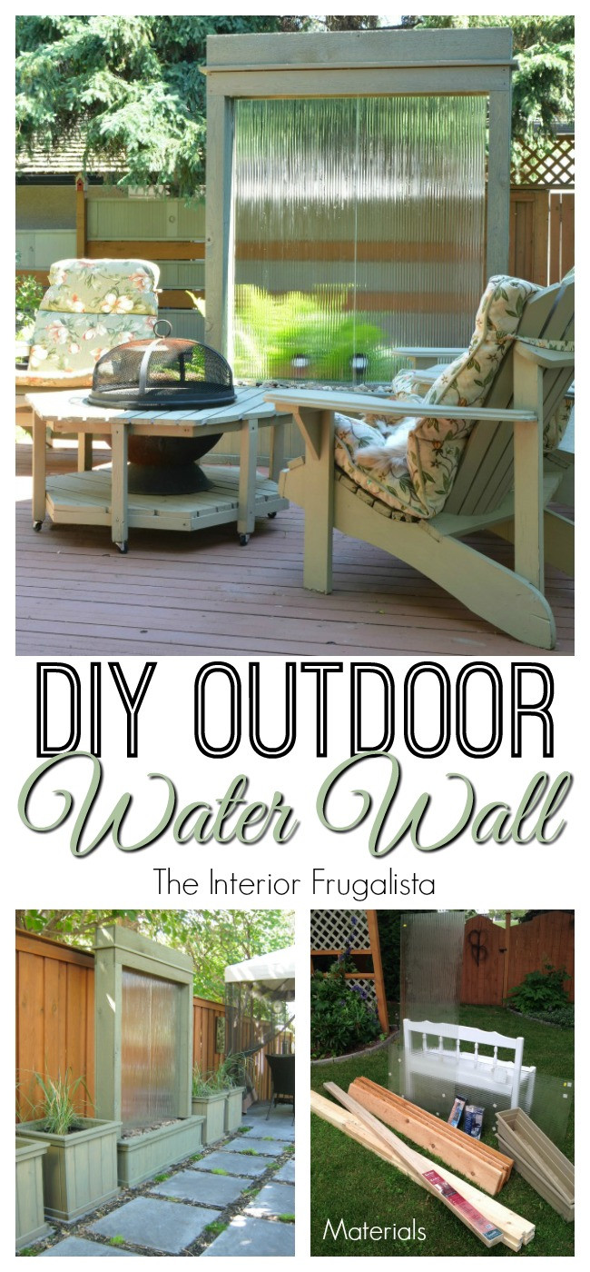 DIY Water Wall Outdoor
 DIY Outdoor Water Wall