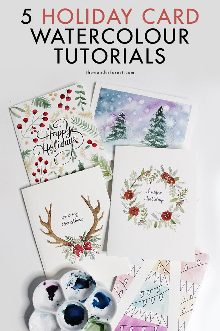 DIY Watercolor Christmas Cards
 5 DIY Holiday Card Watercolour Tutorials