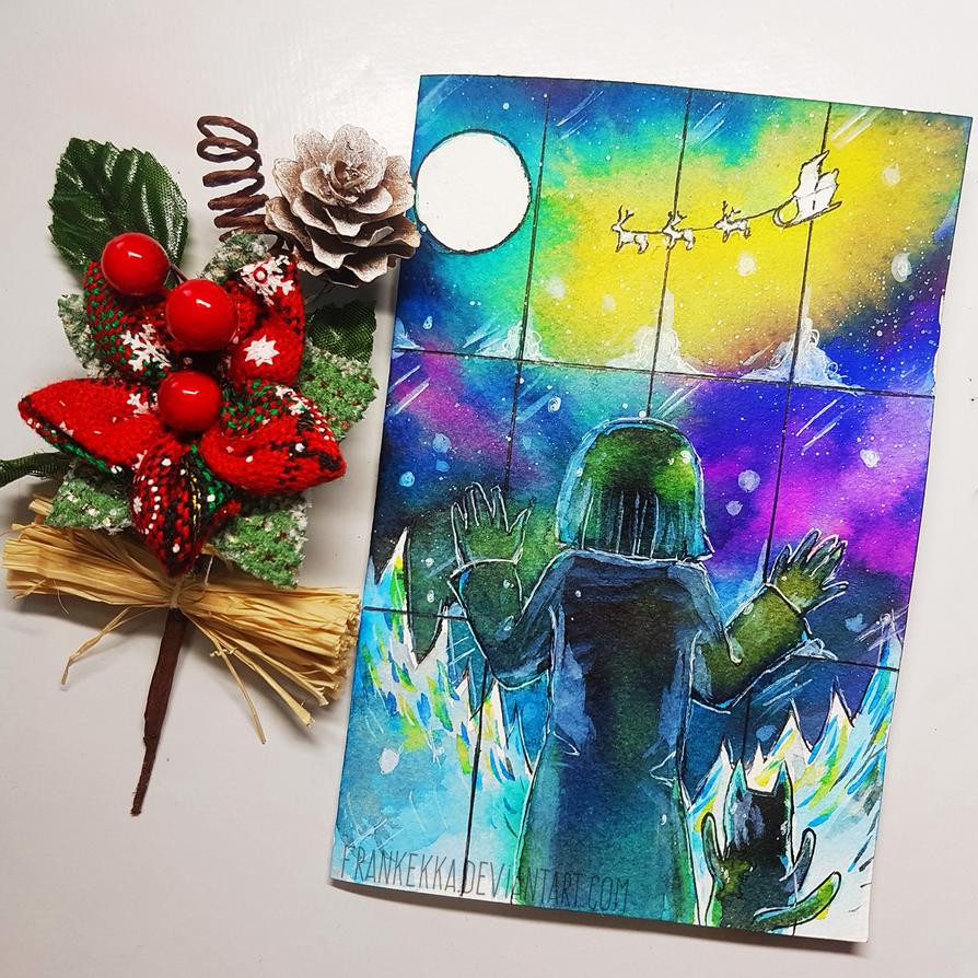 DIY Watercolor Christmas Cards
 DIY Watercolor Christmas Card Tutorial by frankekka on