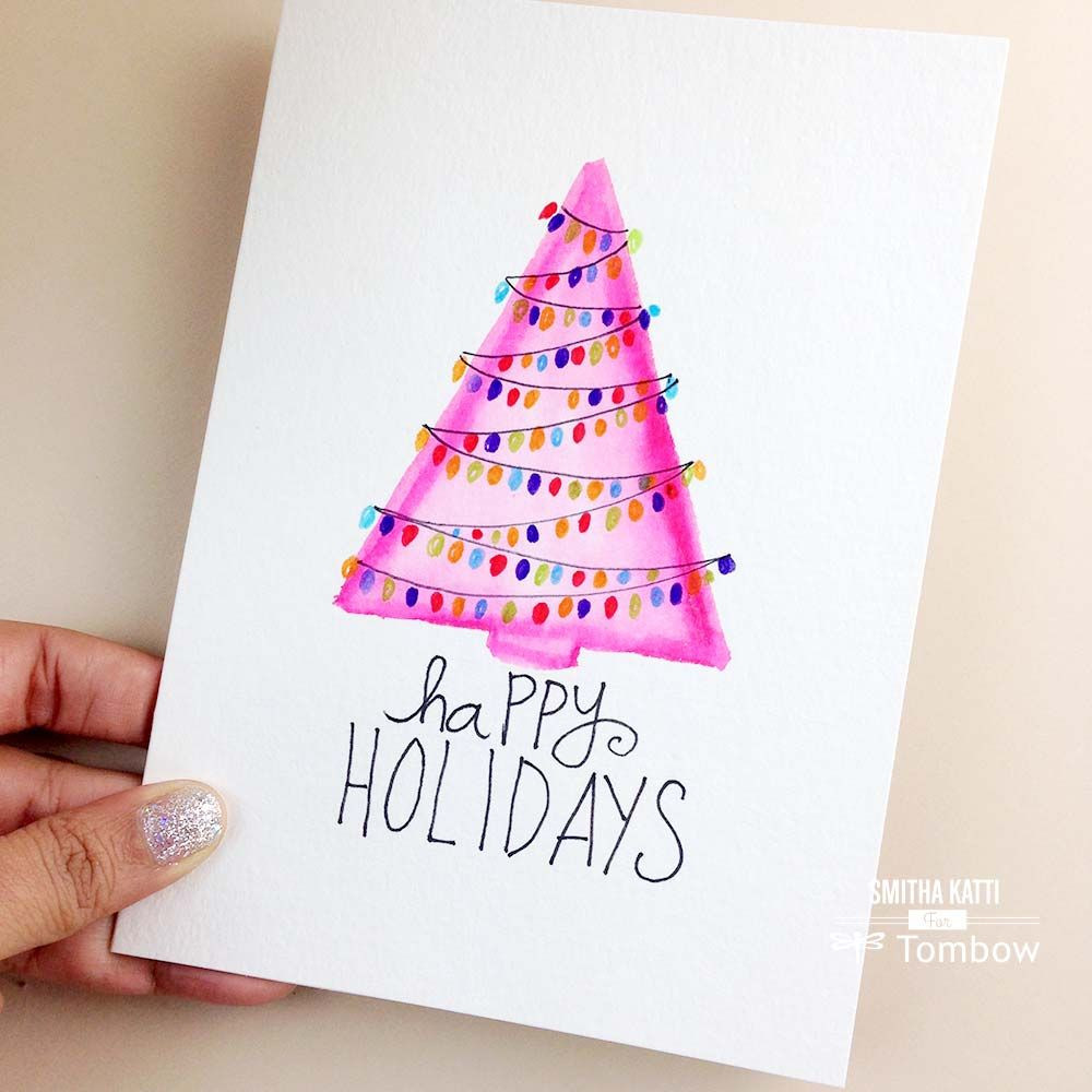 DIY Watercolor Christmas Cards
 DIY Hand Painted Holiday cards