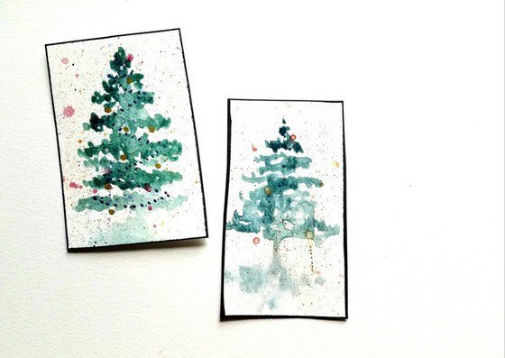 DIY Watercolor Christmas Cards
 4 Easy DIY Watercolor Christmas Cards