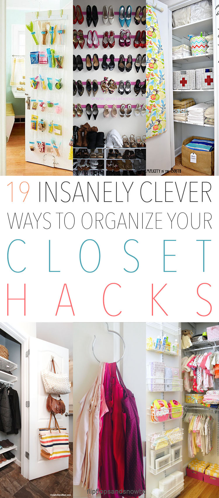 DIY Ways To Organize Your Closet
 19 Insanely Clever Ways to Organize Your Closet Hacks