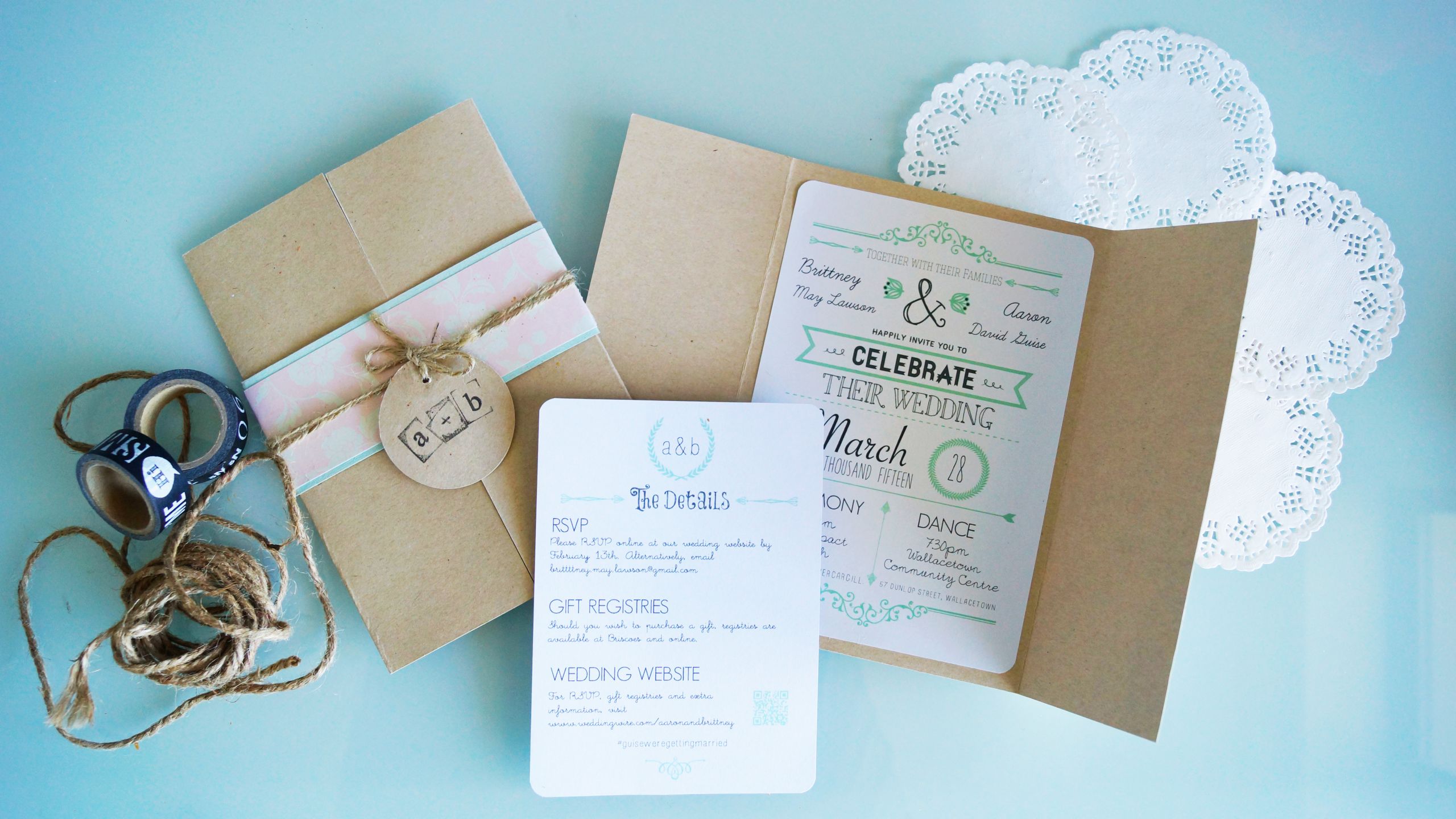 DIY Wedding Announcement
 My DIY Rustic Wedding Invitations Ever So Britty