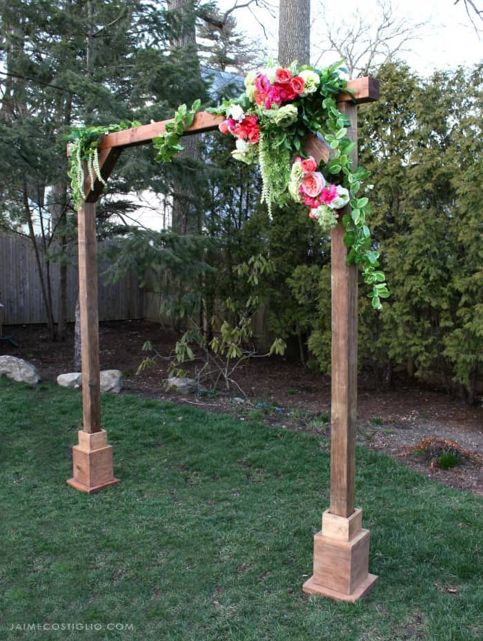 DIY Wedding Arch
 DIY Self Standing Wood Arch Jaime Costiglio