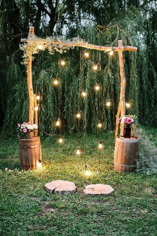 DIY Wedding Arch
 15 Creative Backyard Wedding Ideas a Bud