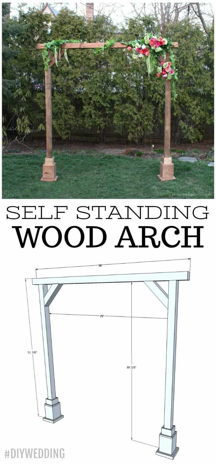 DIY Wedding Arch Wood
 DIY Self Standing Wood Arch