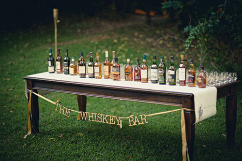 DIY Wedding Bar
 A Well Stocked Wedding Bar