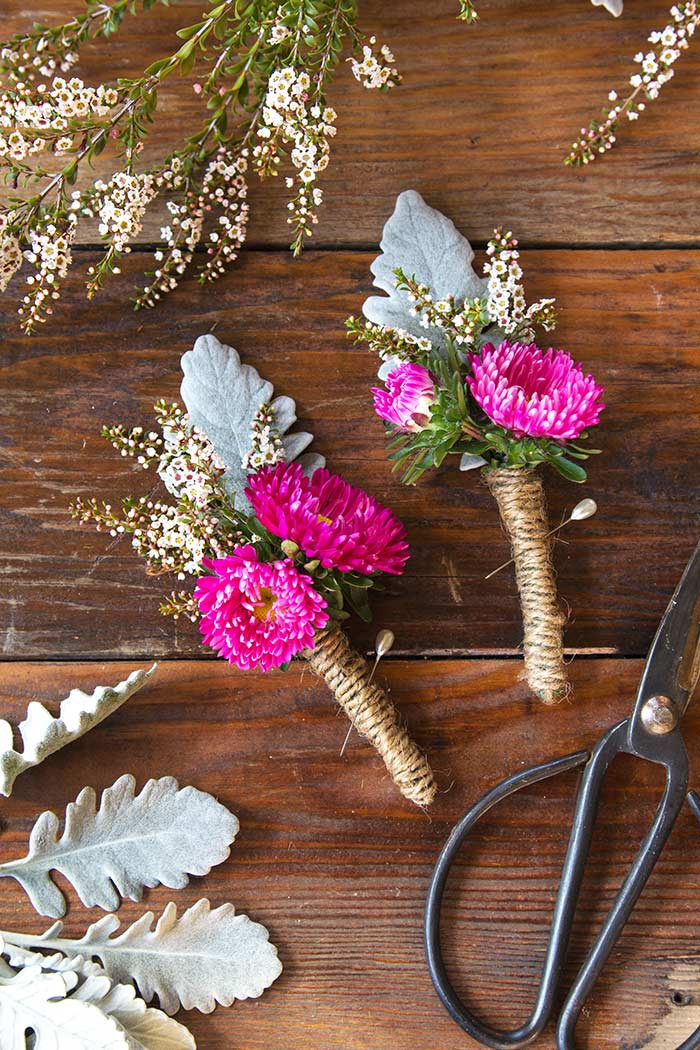 DIY Wedding Boutonniere
 How To Make Your Own Boutonnieres Modern Wedding