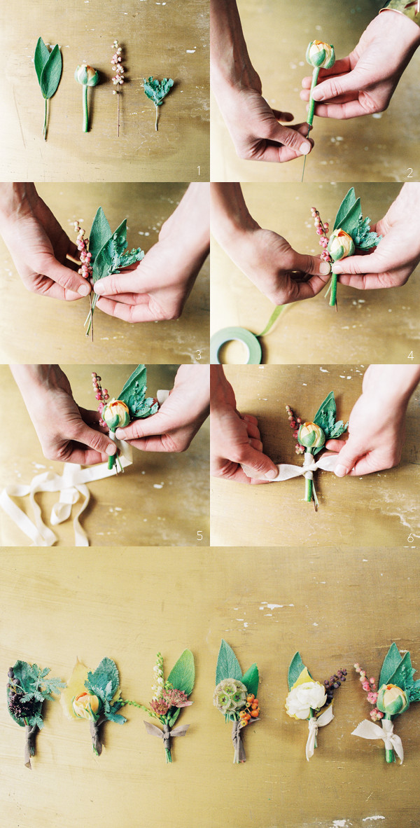 DIY Wedding Boutonniere
 How To Wedding Boutonnieres