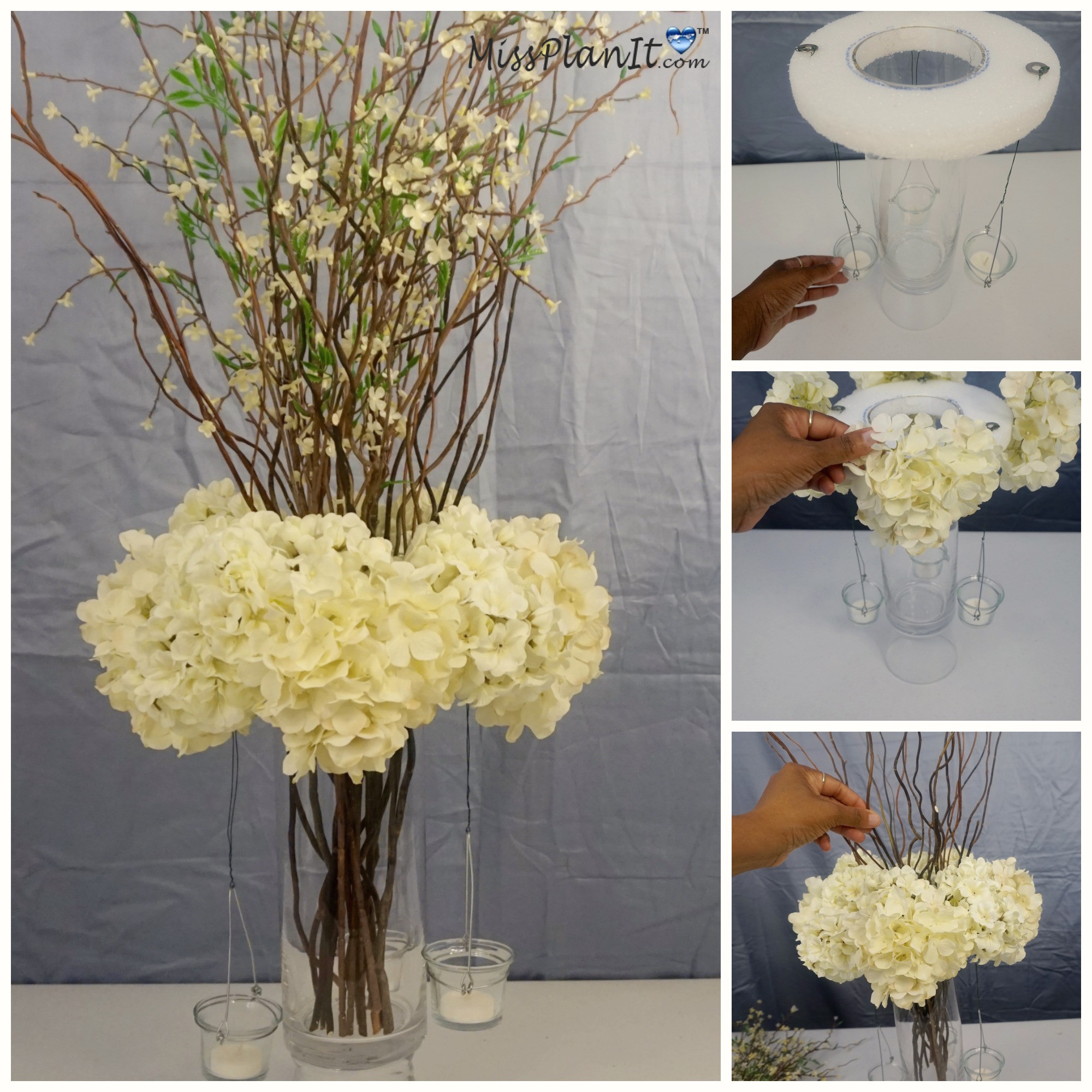 DIY Wedding Centerpieces With Branches
 DIY Bud Friendly Blooming Branches Wedding Centerpiece