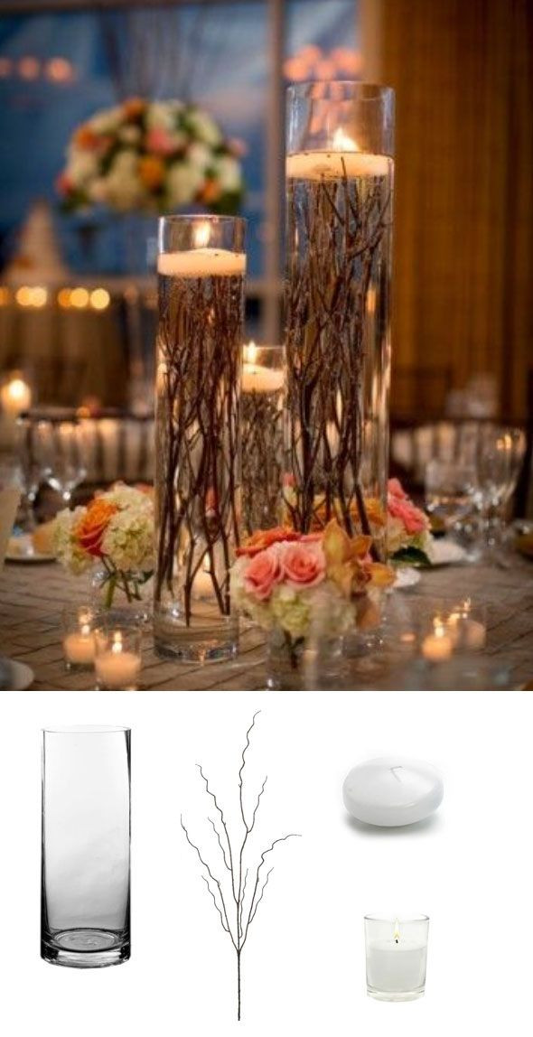 DIY Wedding Centerpieces With Branches
 Make your own DIY wedding centerpieces by submersing