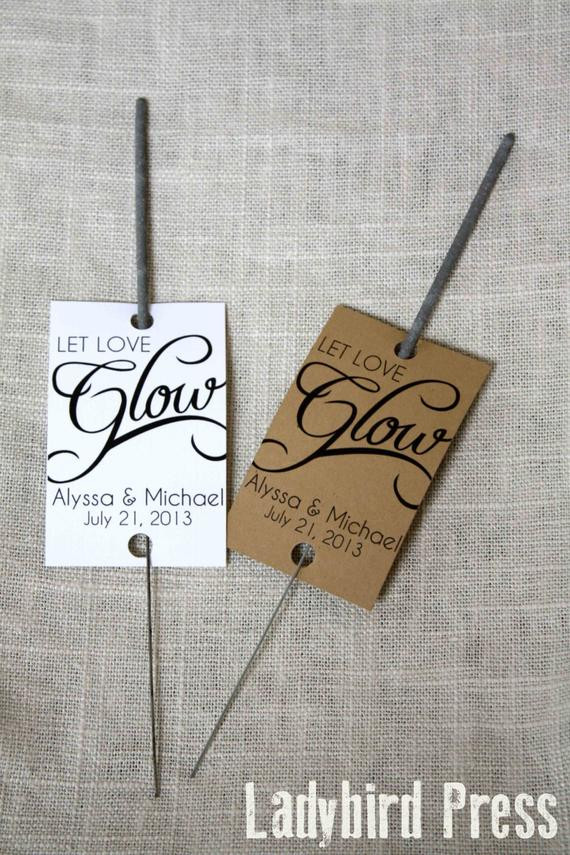 Diy Wedding Favors Sparklers
 Items similar to Personalized Printable Wedding Favor