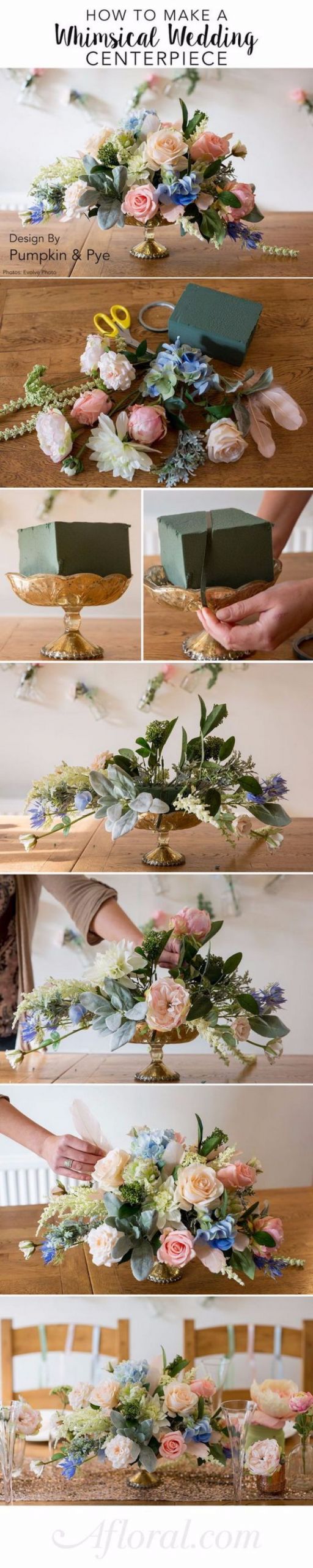 DIY Wedding Floral Centerpieces
 DIY Wedding Centerpieces 33 Cheap and Easy Centerpiece Ideas