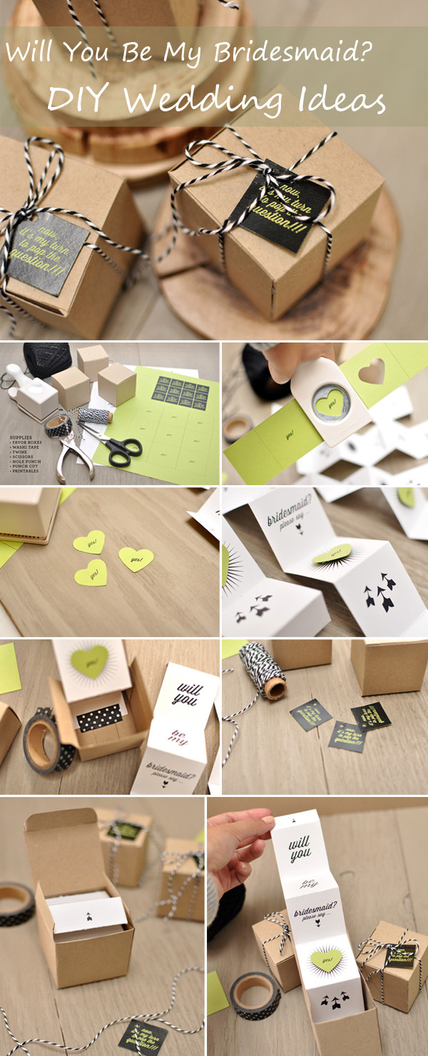 DIY Wedding Gift
 DIY Wedding Gift Ideas Will You Be My Bridesmaid