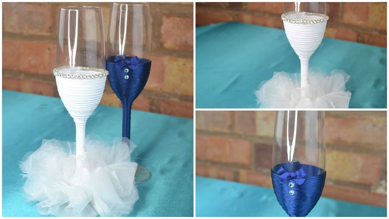 DIY Wedding Glasses
 Toasting Glasses for wedding DIY Tutorial