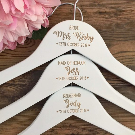 DIY Wedding Hanger
 Personalised Wedding Engraved Coat Hangers Wedding Gift