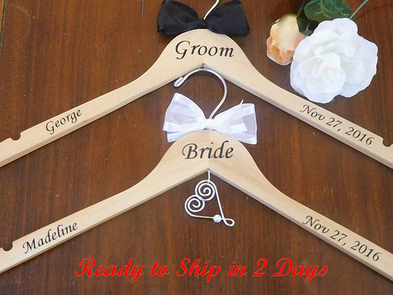 DIY Wedding Hanger
 Personalized bride bridesmaid groom wedding hanger with