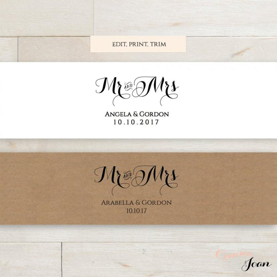 DIY Wedding Invitation Belly Band
 Invitation Belly Band Printable Template Wedding Belly