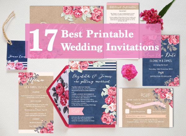 DIY Wedding Invitation Templates
 17 The Best Printable Wedding Invitations Ever
