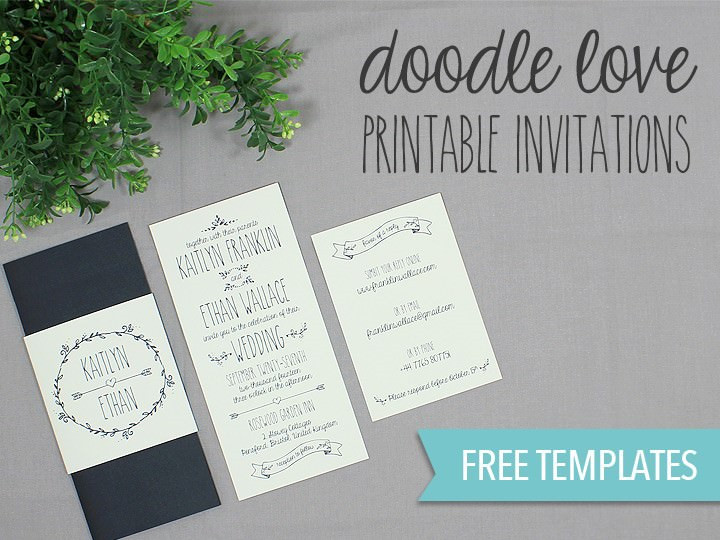 DIY Wedding Invite Templates Free
 DIY Tutorial FREE Printable Wedding Invitation Set Boho