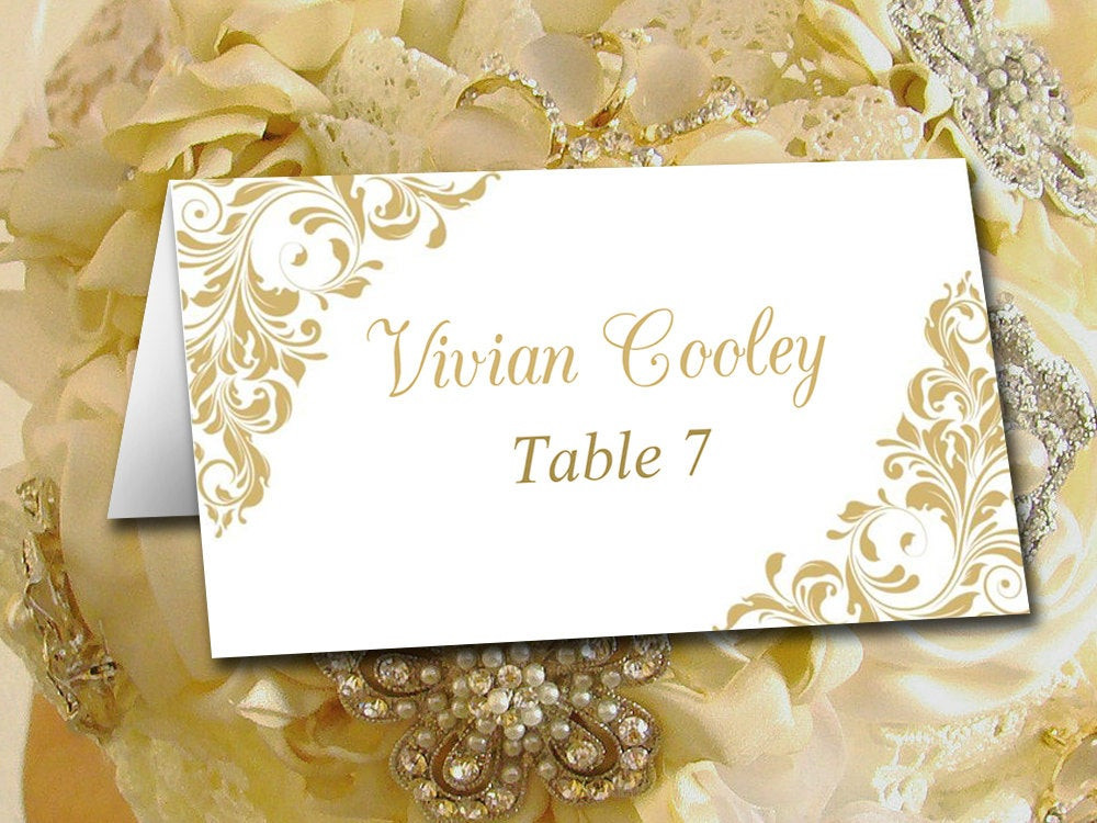 DIY Wedding Place Cards
 DIY Wedding Place Card Template Printable Tent Escort Card