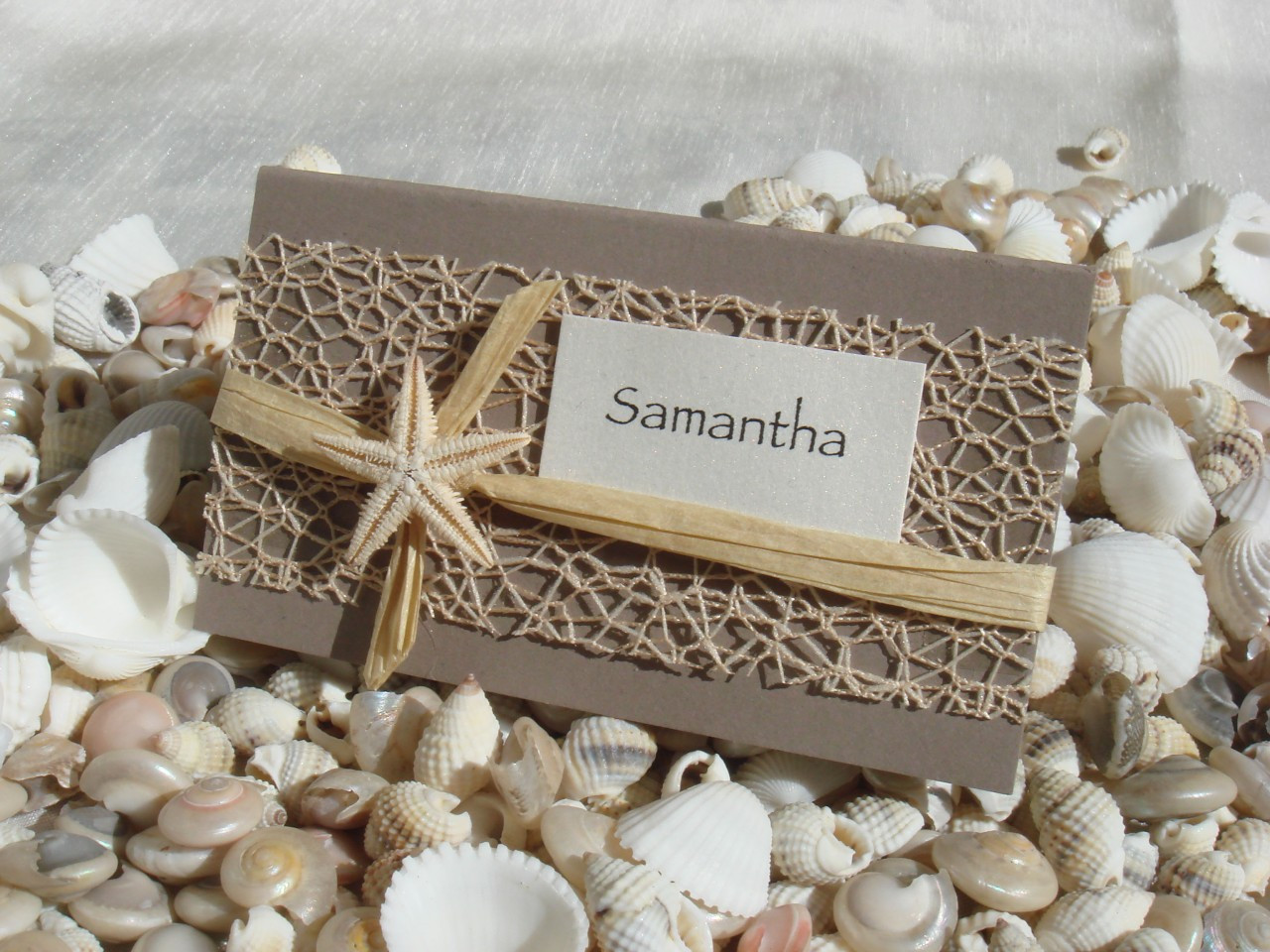 DIY Wedding Place Cards
 Beach Wedding DIY Place Card Kit Urban Starfish NATURAL