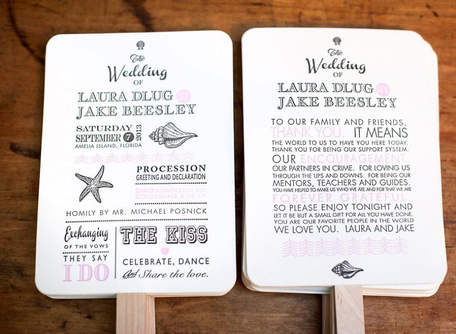 DIY Wedding Program Fans
 DIY Printable Wedding Program Fans Wedding Program