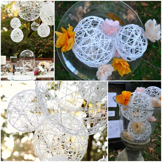 DIY Wedding Reception Ideas
 Easy Peasy DIY String Spheres