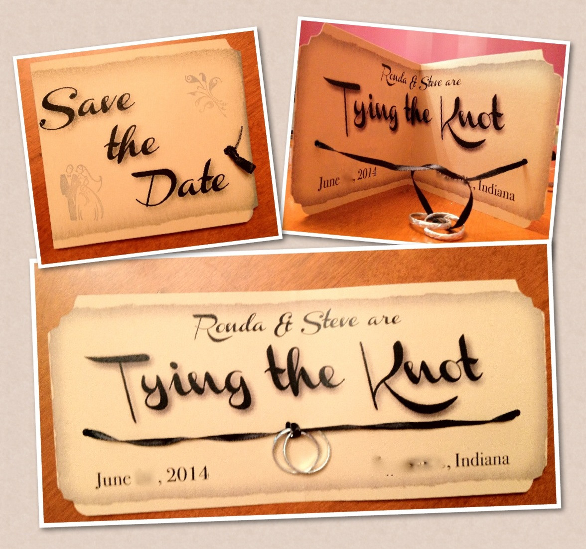 DIY Wedding Save The Dates
 Literally Tying the Knot