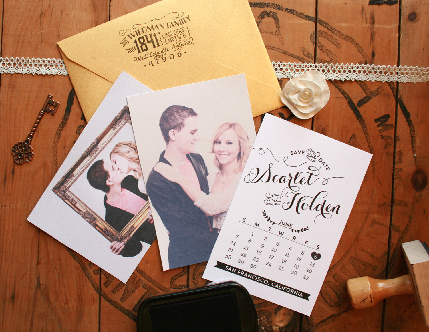 DIY Wedding Save The Dates
 Wedding Save the Date Stamp DIY Save the Dates Engagement