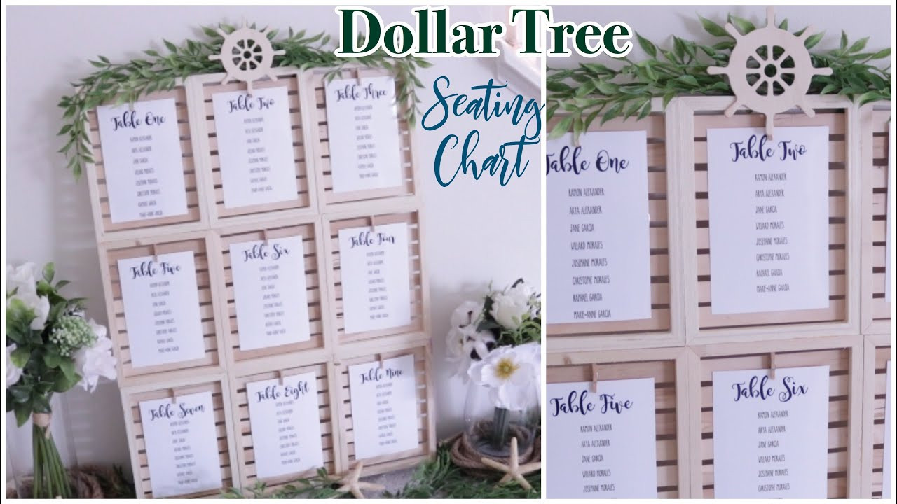 DIY Wedding Seating Chart
 DOLLAR TREE Wedding Seating Chart DIY