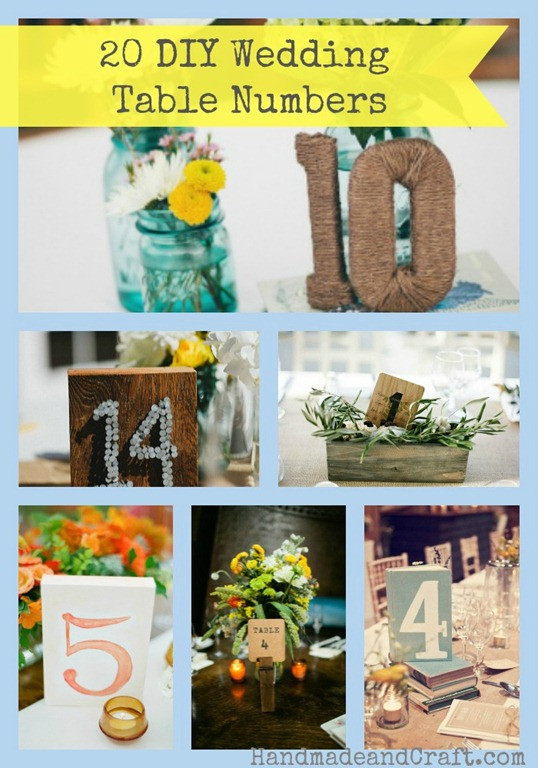 DIY Wedding Table Numbers
 20 DIY Wedding Table Numbers