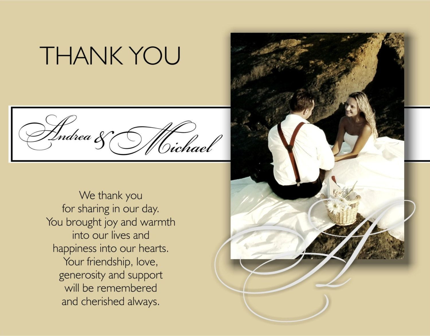 DIY Wedding Thank You Cards
 Wedding Thank You Card DIY