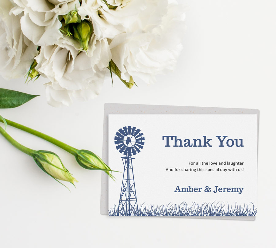 DIY Wedding Thank You Cards
 DIY Printable Wedding Thank You Card Wind Pump