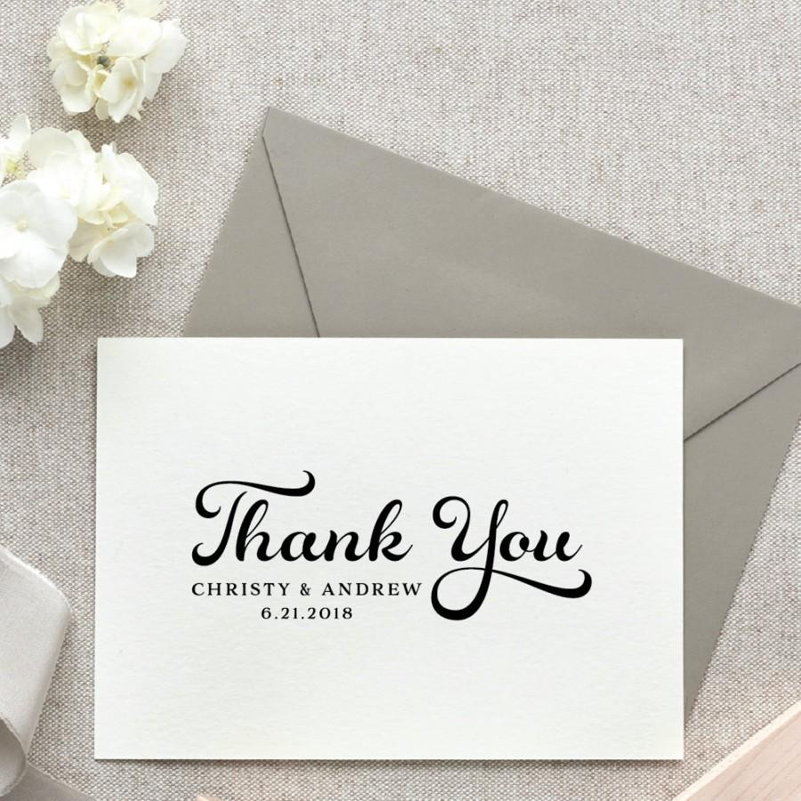 DIY Wedding Thank You Cards
 Thank You Stamp Wedding Thank You DIY Wedding Thank You