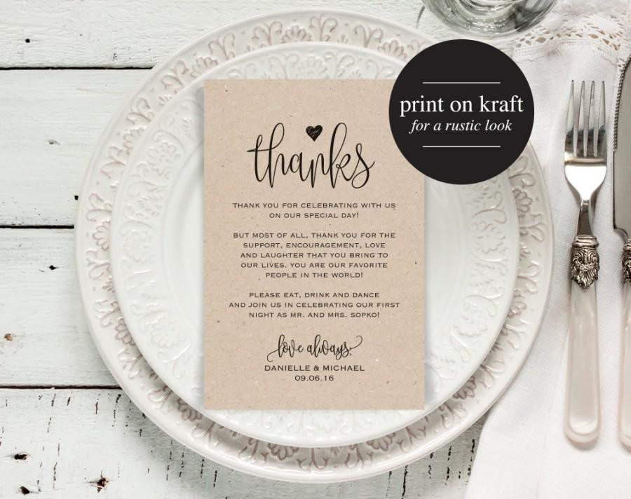 DIY Wedding Thank You Cards
 Wedding Thank You Cards Thank You Printable Editable