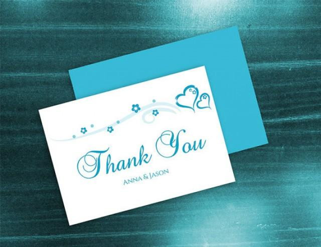 DIY Wedding Thank You Cards
 DIY Printable Wedding Thank You Card Template