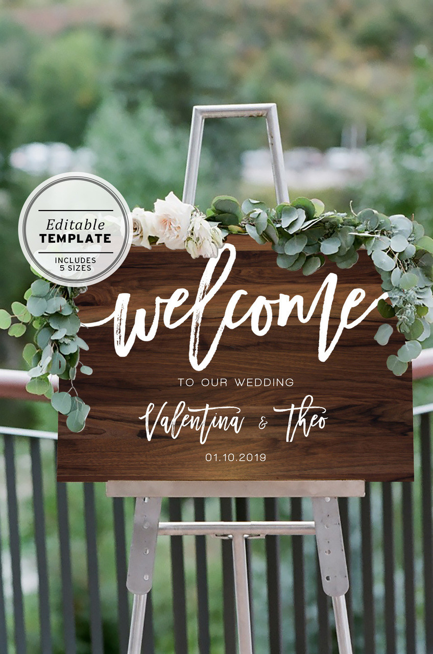 DIY Wedding Welcome Sign
 Wedding Sign