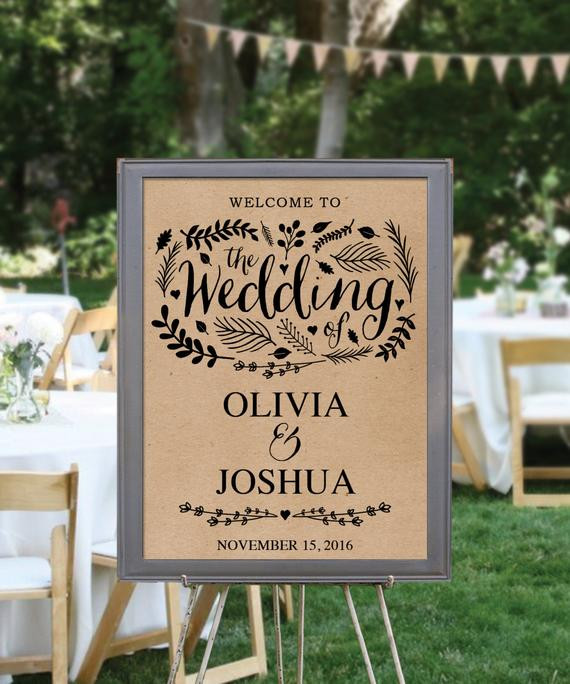 DIY Wedding Welcome Sign
 Items similar to Wedding Wel e Sign Template Editable